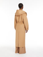 Camel coat with hood