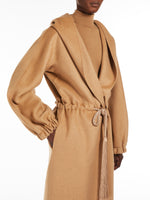 Camel coat with hood