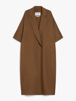 Camel drap cape coat