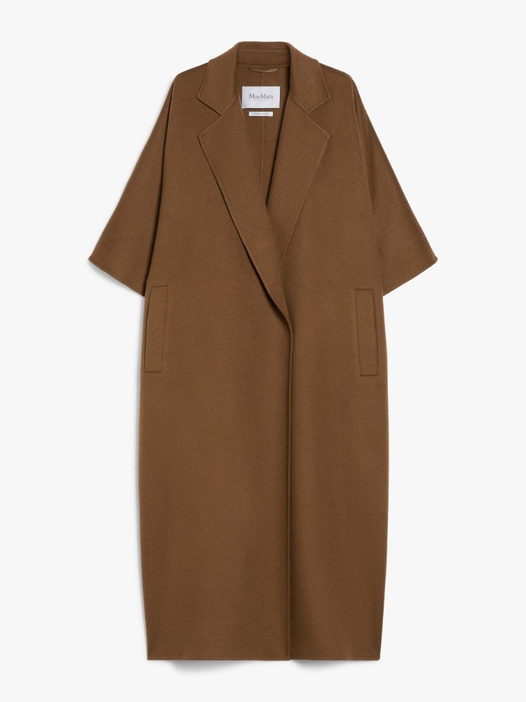 Camel drap cape coat