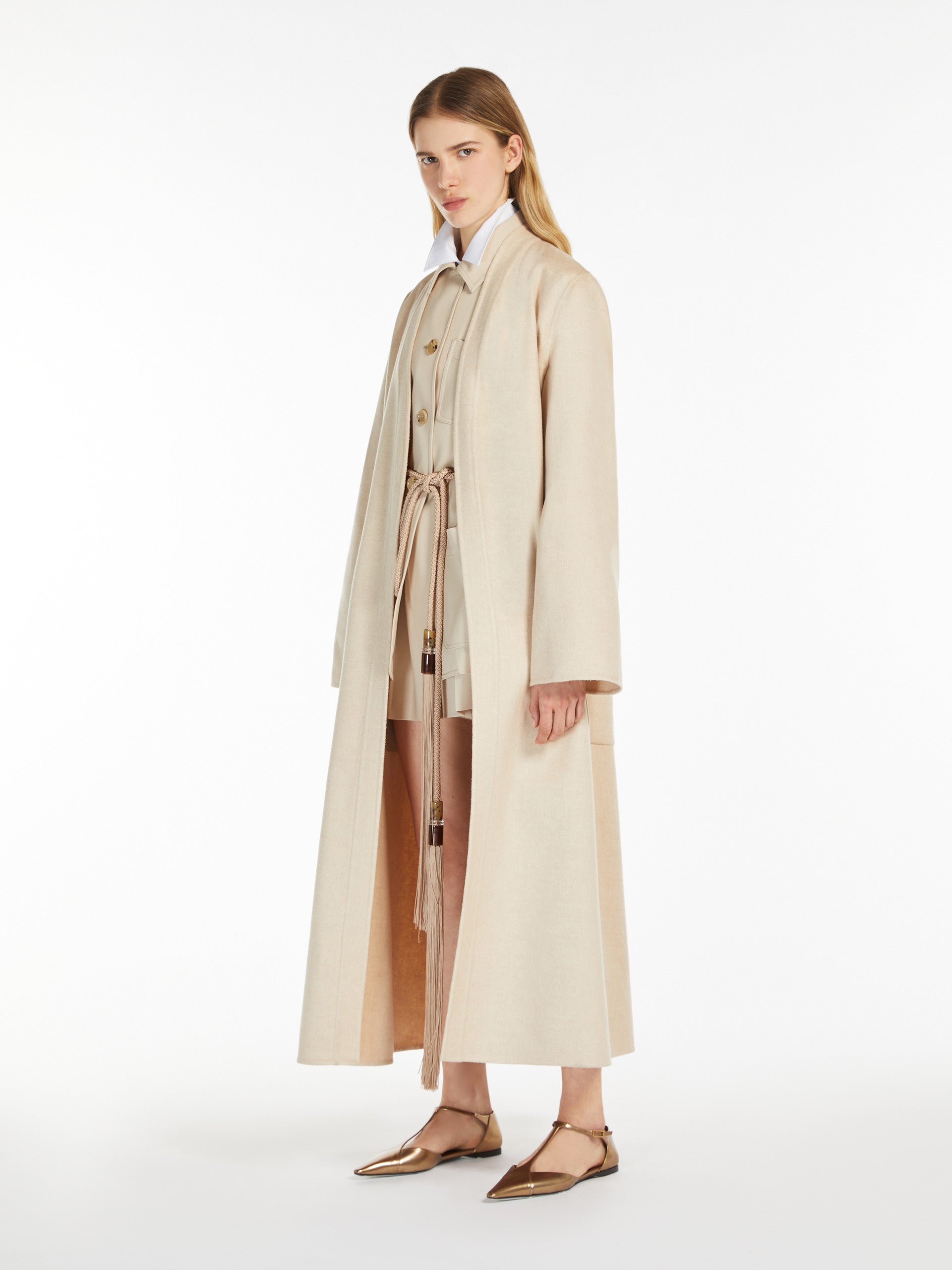 Camel wrap coat