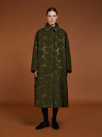 Cloqué jacquard cape coat