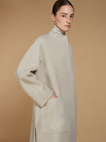 Flared double cashmere coat