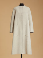 Flared double cashmere coat