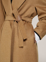 Deconstructed coat in double cashmere