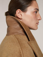 Deconstructed coat in double cashmere