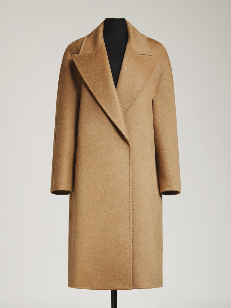 Deconstructed coat in double cashmere