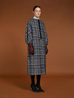 Silk, mohair and wool tweed cardigan coat