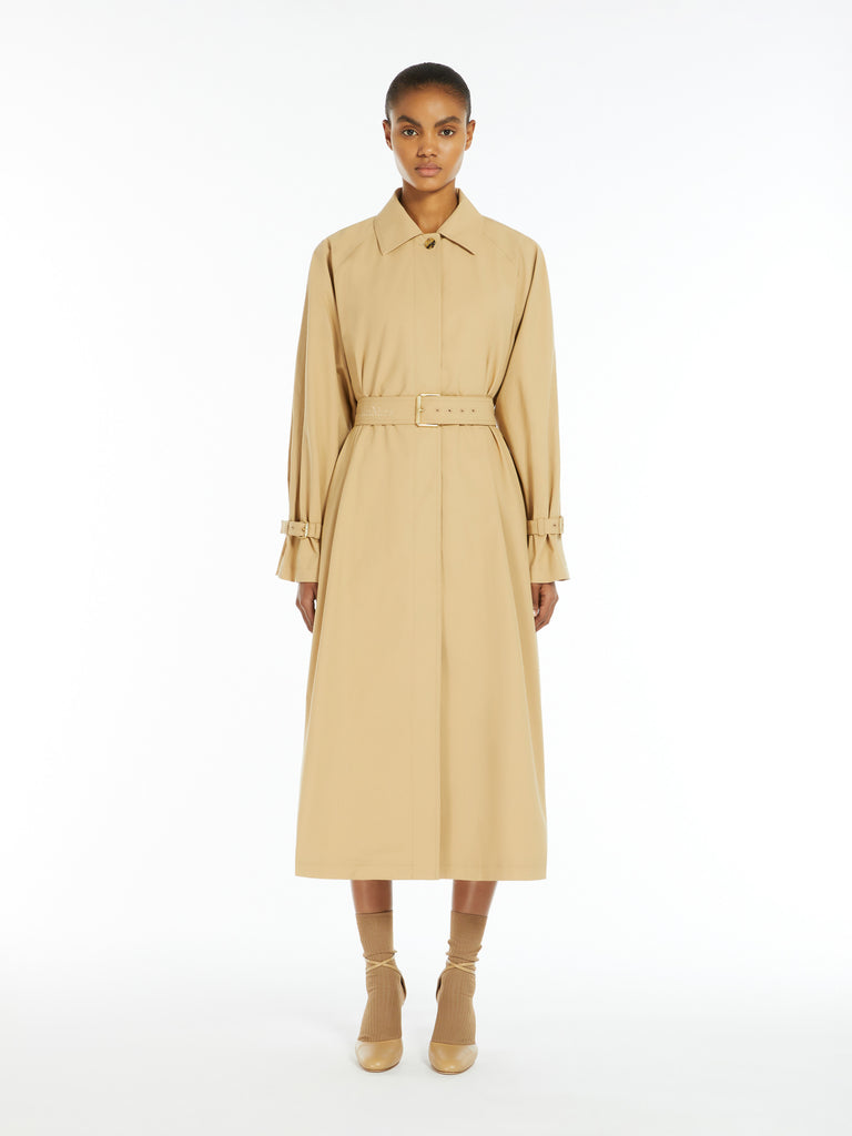 Oversized trench coat in water-repellent canvas