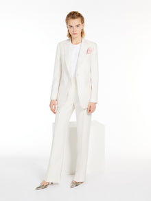 Wool and silk duchess satin blazer