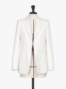 Wool and silk duchess satin blazer