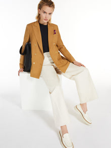 Wool, silk and mohair canvas blazer