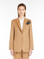 Single-breasted camel blazer