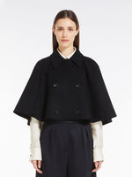 Short wool and cashmere cape