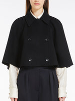 Short wool and cashmere cape