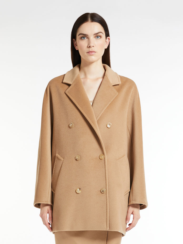 Beaver wool and cashmere pea coat