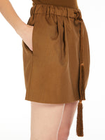 Wool, silk and mohair canvas miniskirt