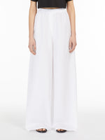 Wide poplin trousers