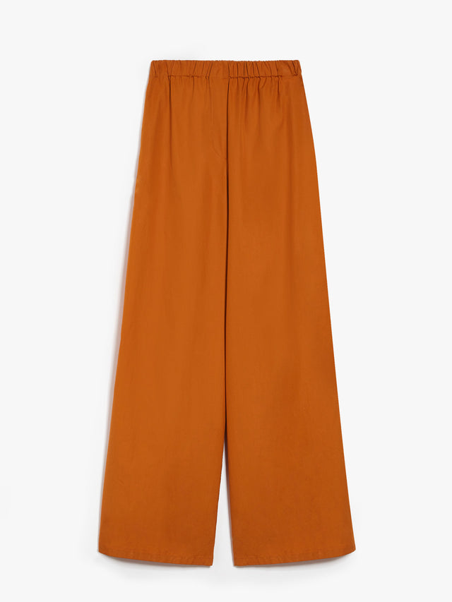 Wide poplin trousers