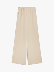 Wide-leg cady trousers