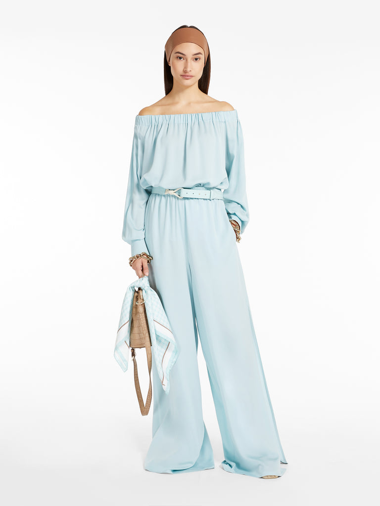 Silk palazzo trousers