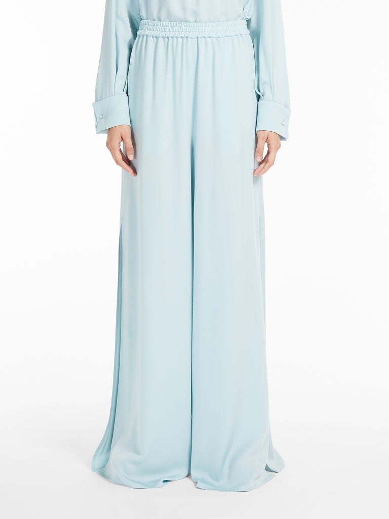 Silk palazzo trousers