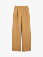 Wide trousers in silk and linen