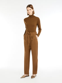 Cashmere foulé trousers