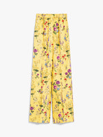 Printed silk pyjama-style trousers