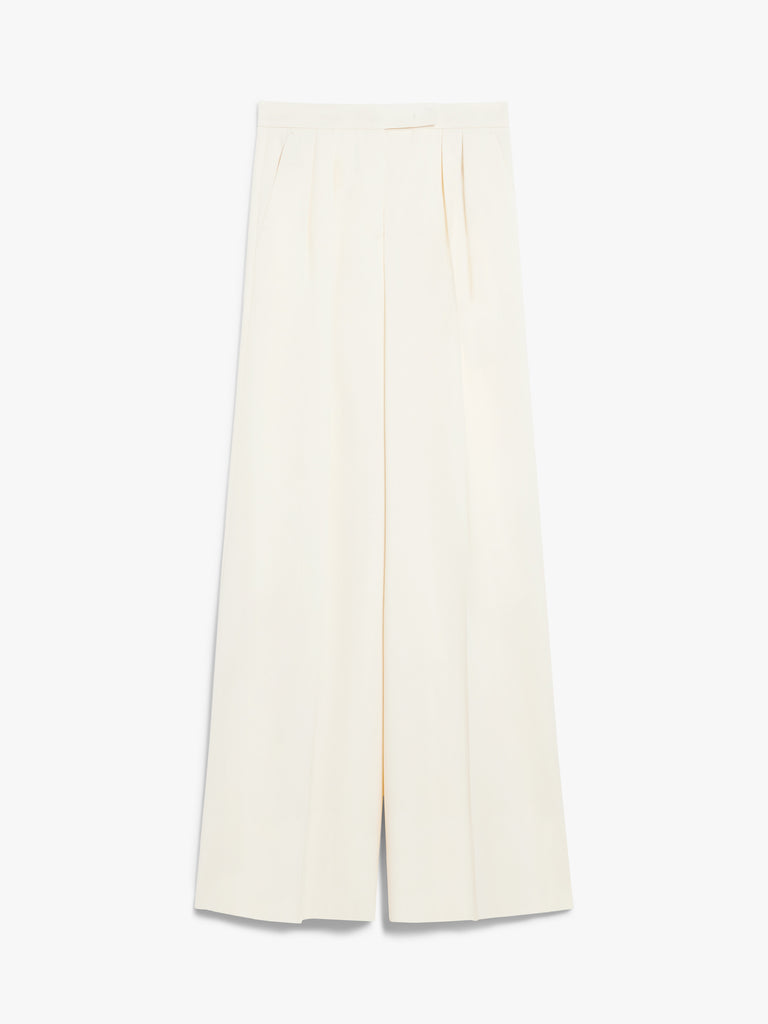 Wide-leg wool trousers