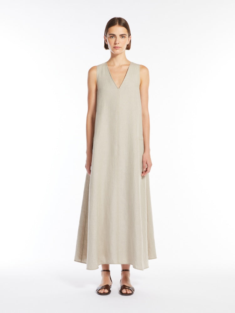 Flared linen dress