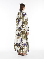 Printed shantung silk dress