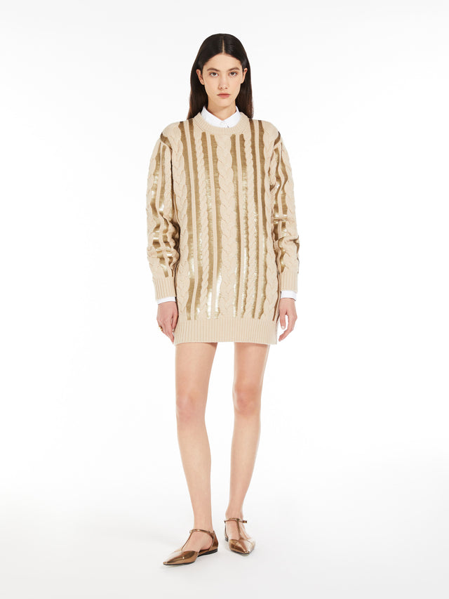 Short wool and cashmere dress