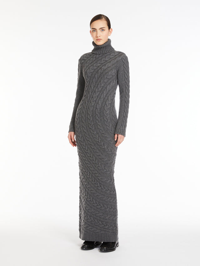 Wool and cashmere slim-fit dress