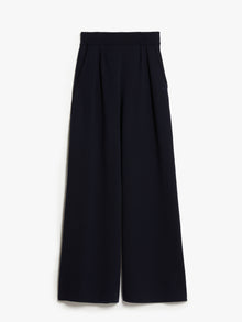 Wide-leg wool trousers