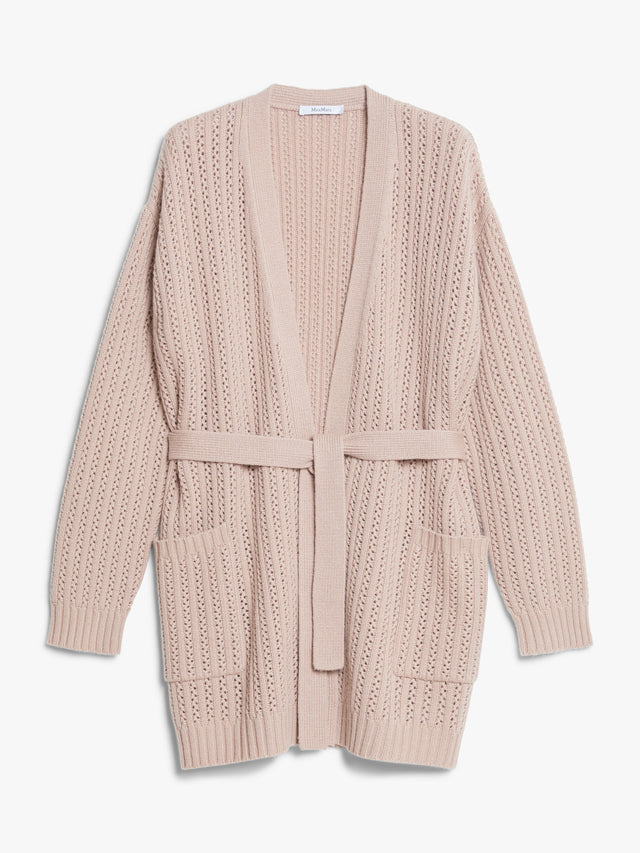 Wool and cashmere ribbed cardigan