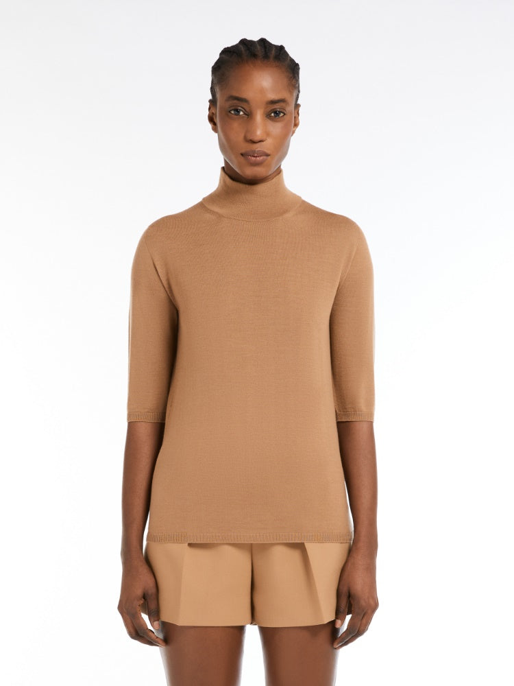 Wool knit turtleneck jumper