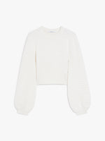 Wool and cashmere decorative-stitch knit jumper