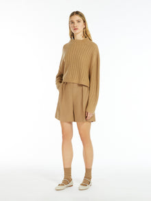 Wool and cashmere cropped jumper