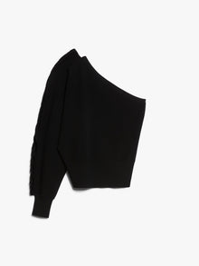 One-shoulder viscose jumper