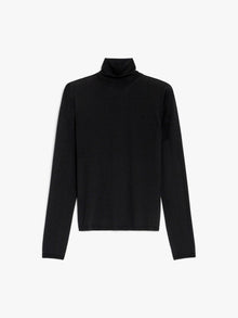 Cashmere yarn turtleneck