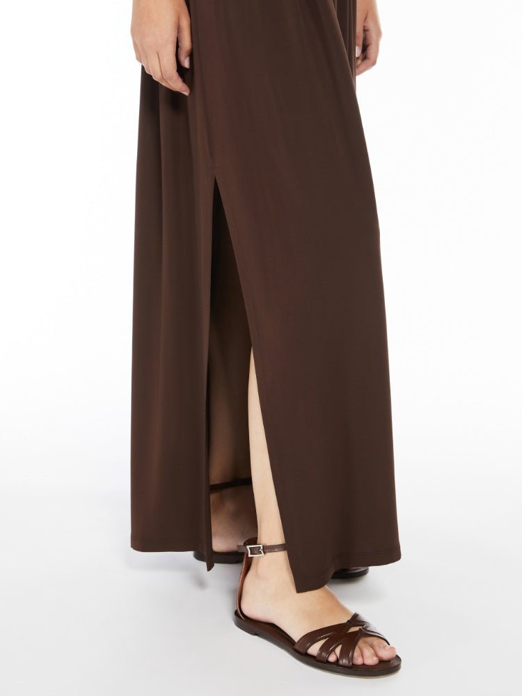 Stretch jersey long dress