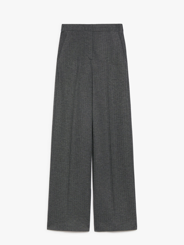 Wide jersey trousers