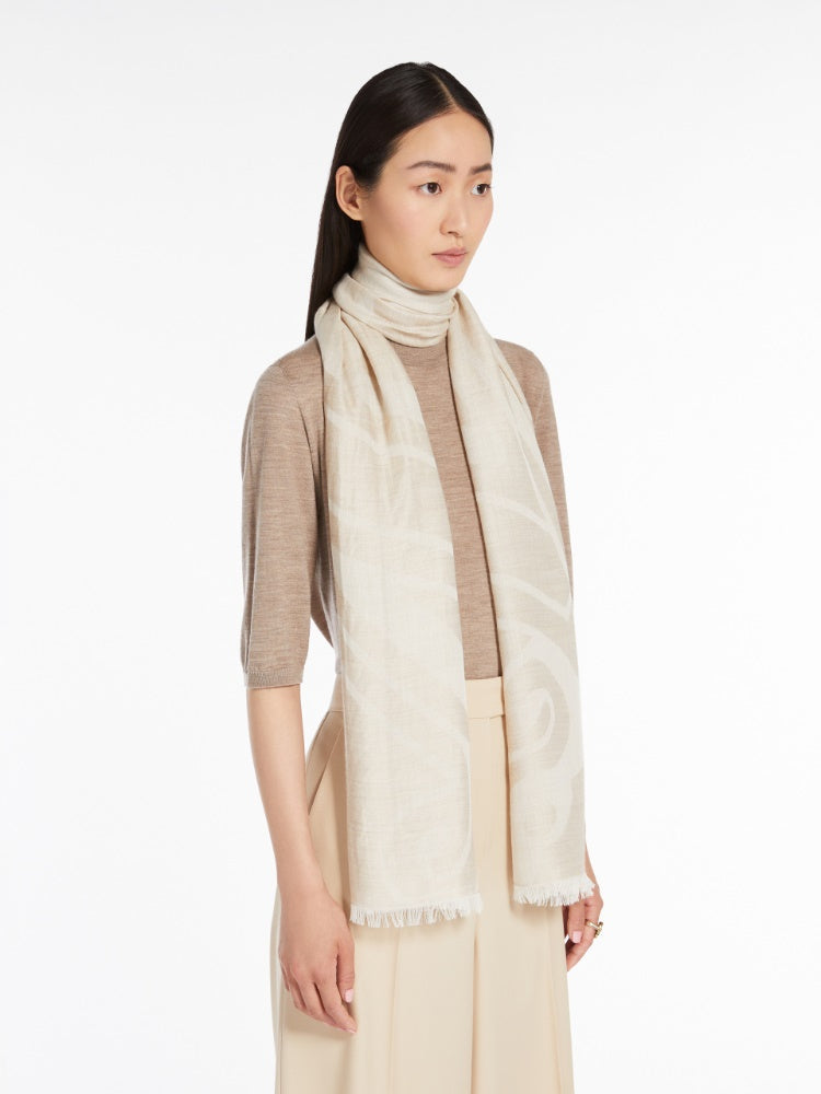 Silk, cashmere and wool stole