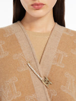 Jacquard wool poncho