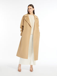 Long wool robe coat