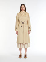 Reversible water-repellent fabric trench coat