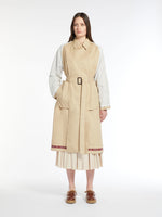 Reversible water-repellent fabric trench coat