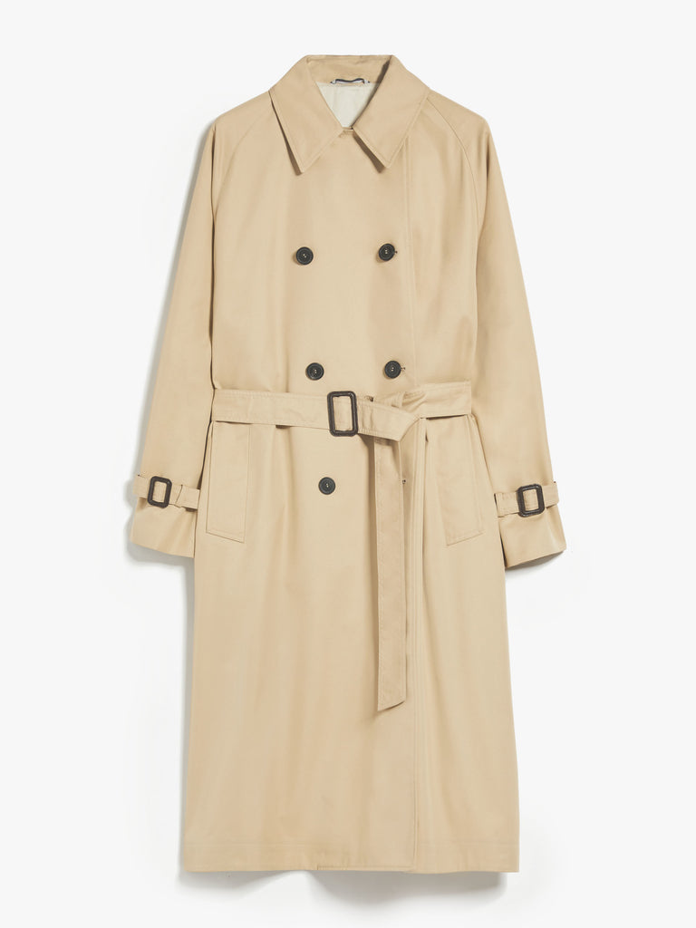 Reversible water-repellent fabric trench coat