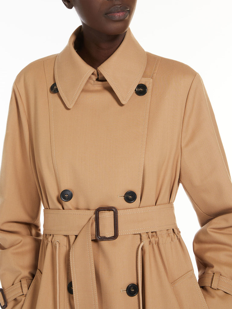 Wool-blend trench coat